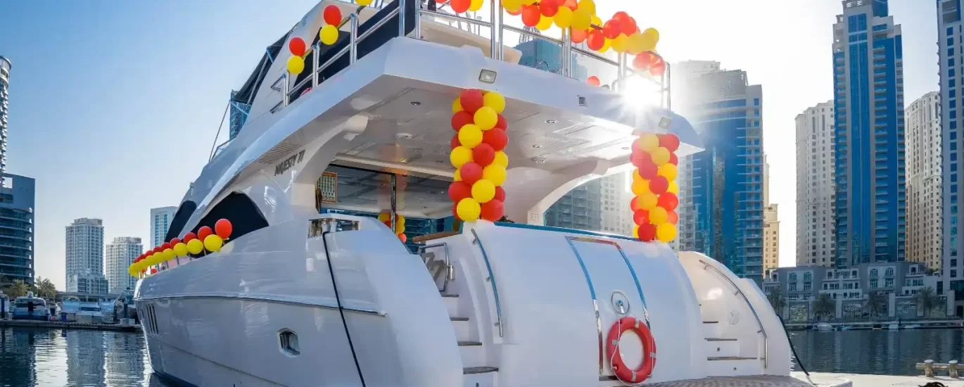 yacht party decorations in dubai